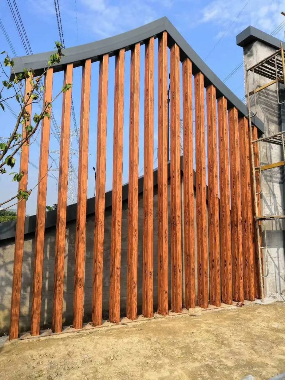 钢结构仿木纹漆，金属面木纹漆，镀锌管木纹漆施工价格选择我们没错