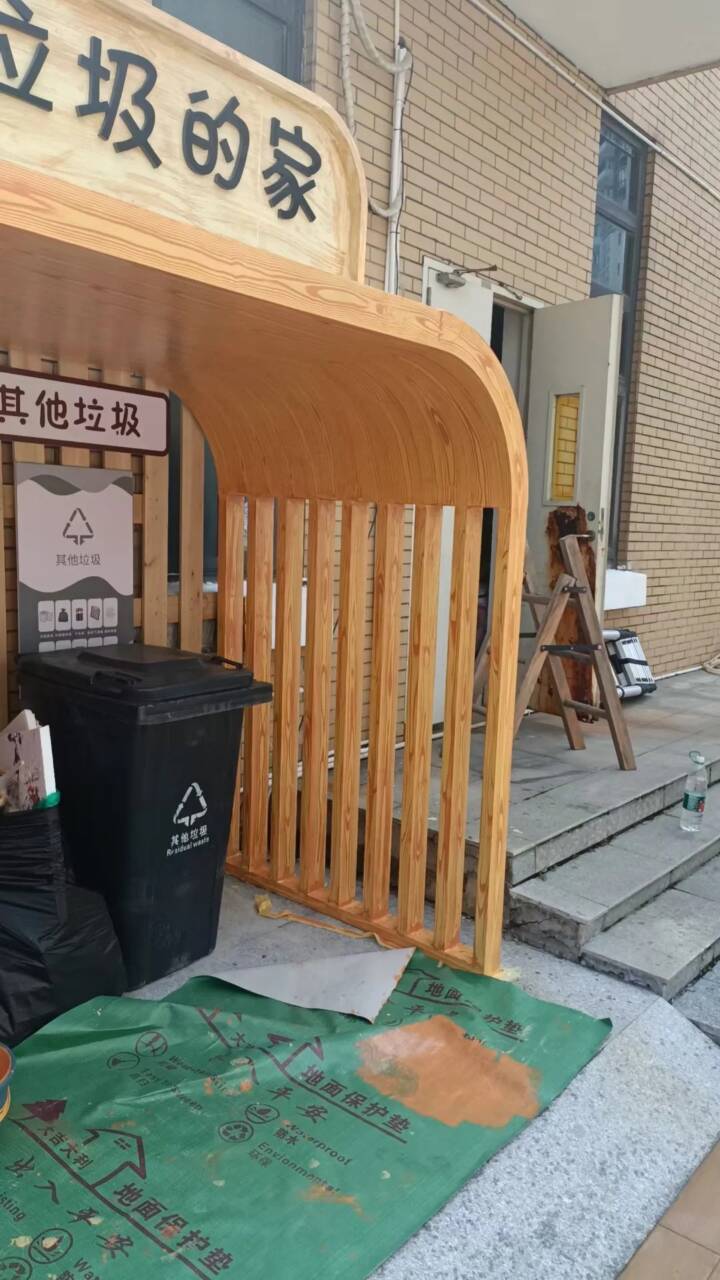 廊架长廊木纹漆批发施工