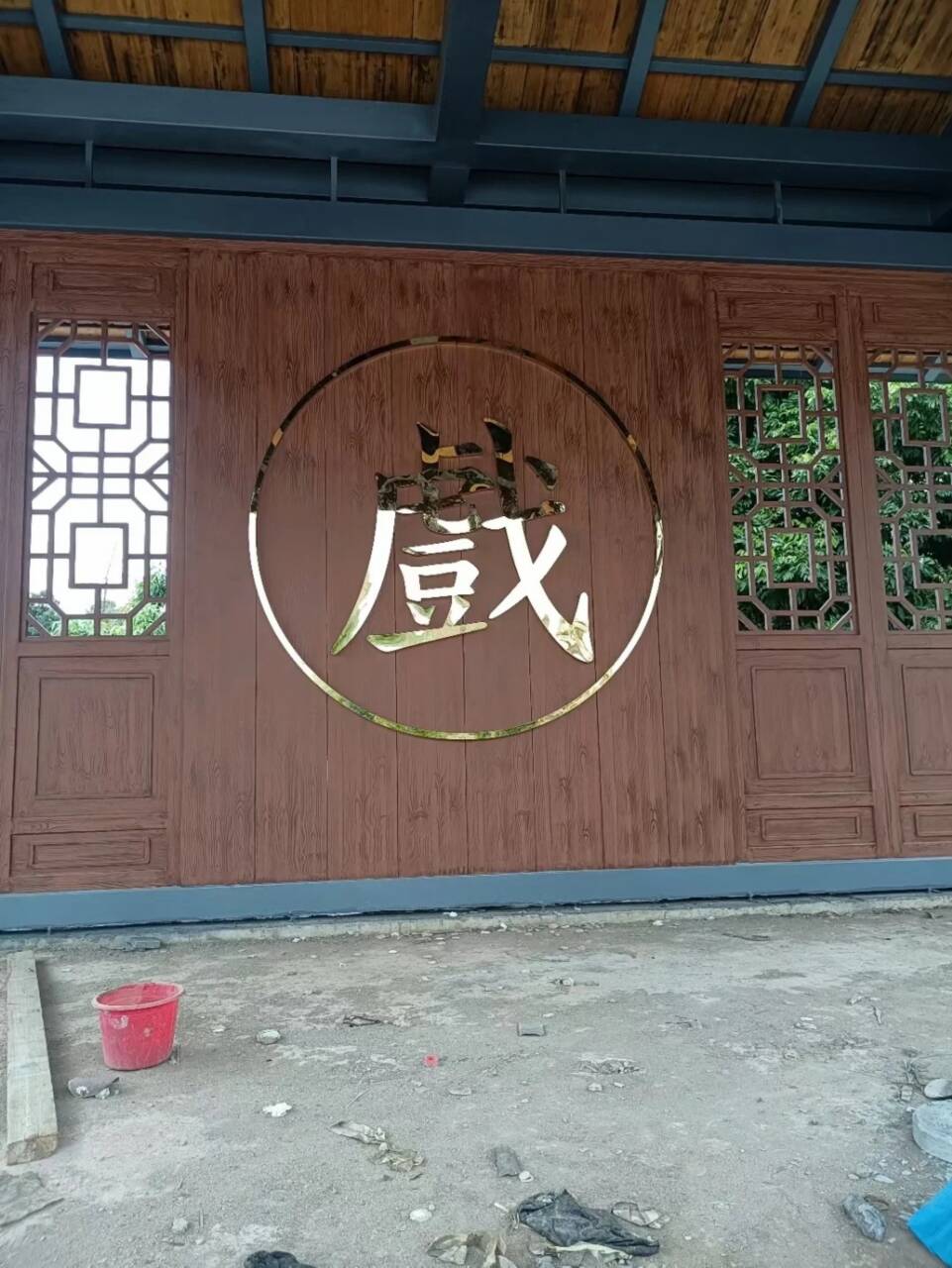 不锈钢仿木纹漆，长廊花架木纹漆，水性木纹漆源头工厂