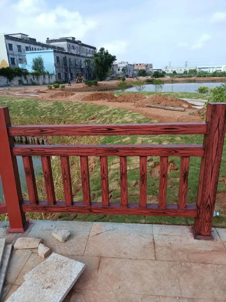廊架长廊木纹漆，钢结构金属面木纹漆，仿木纹漆全包施工价格