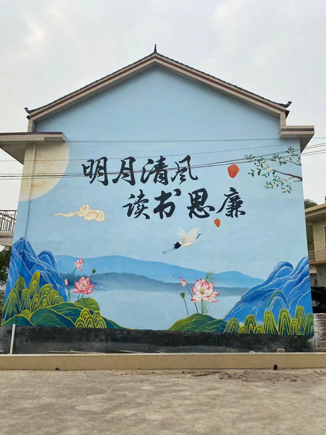 成都新都大邑美丽乡村彩绘手绘壁画公司收费合理
