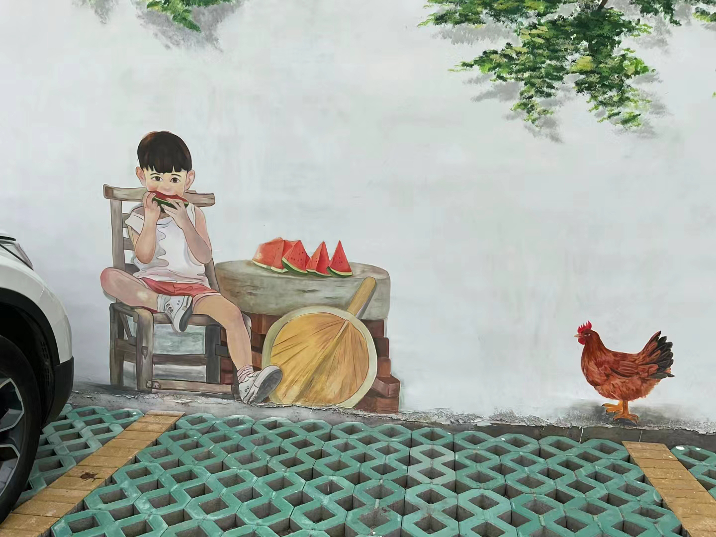 美丽乡村彩绘手绘墙绘团队
