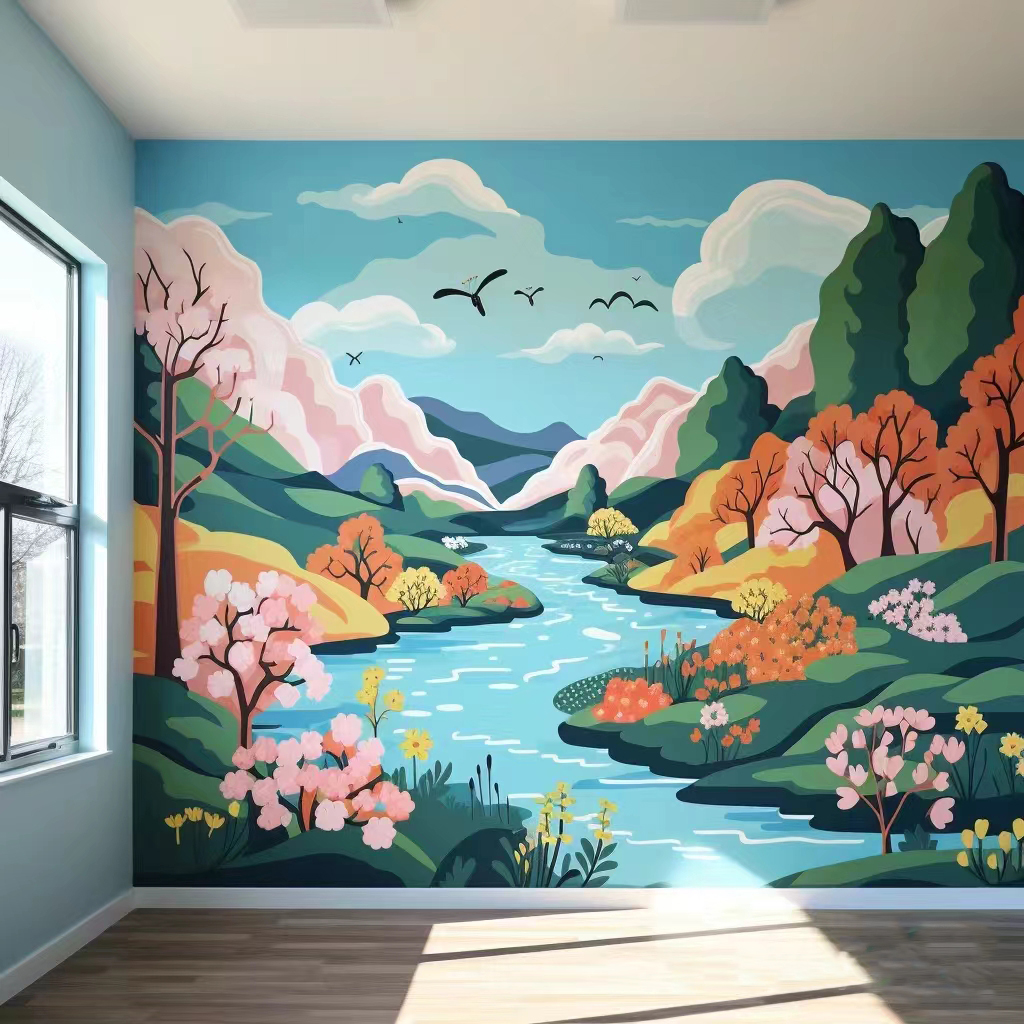 3D彩绘手绘墙绘画工作室专业团队
